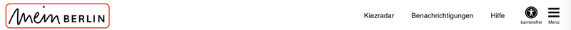 Screenshot der Startleiste mit Logo
