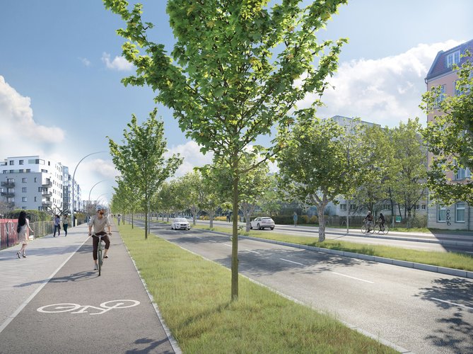 Visualisierung der Prenzlauer Promenade