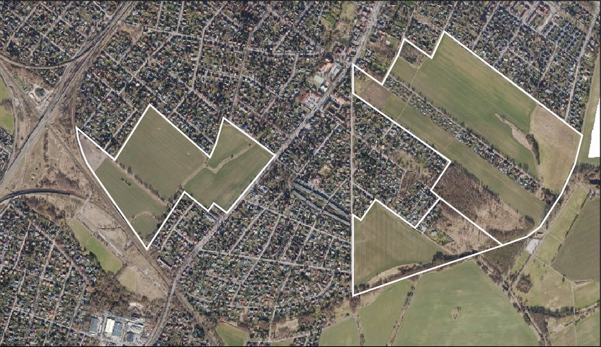 Luftbild des Plangebiets