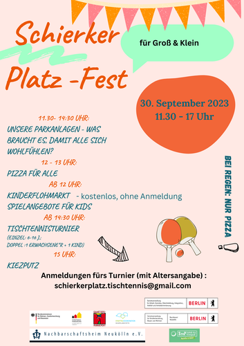 Das Plakat zum Fest am 30.09. mit Informationen zum Ablauf.