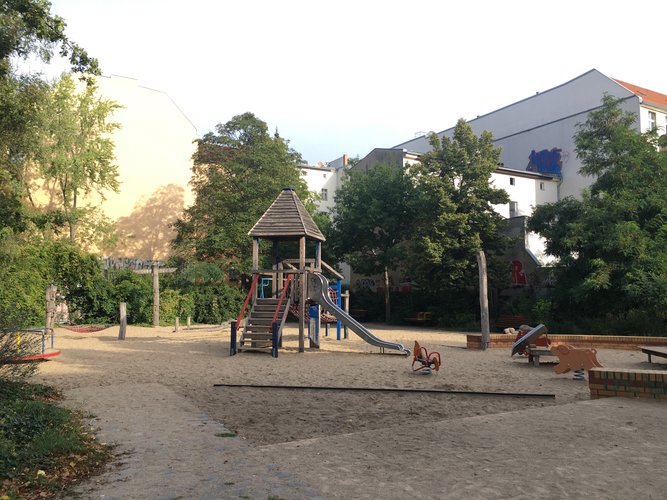 Ansicht des Spielplatzes