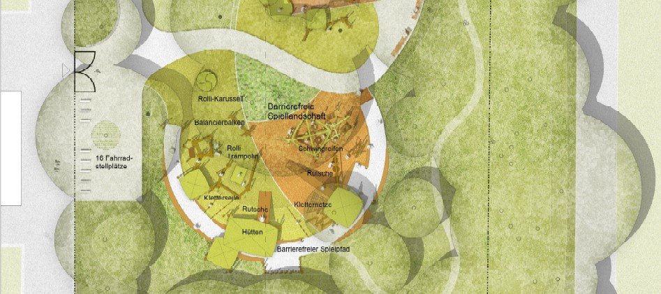 Ausschnitt des Entwurfsplans für den neuen Spielplatz