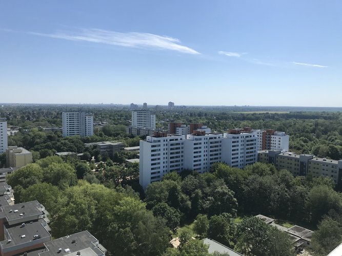 Die Thermometersiedlung befindet sich am grünen Stadtrand Berlins.