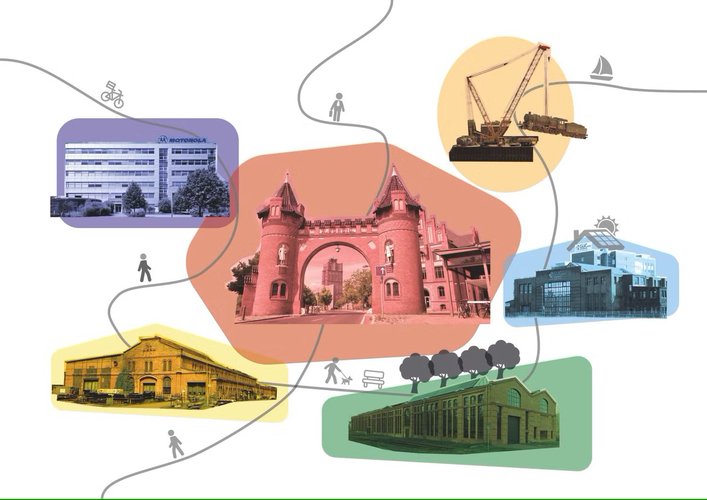 Grafik Gebäude, Industrie, Borsigwerke