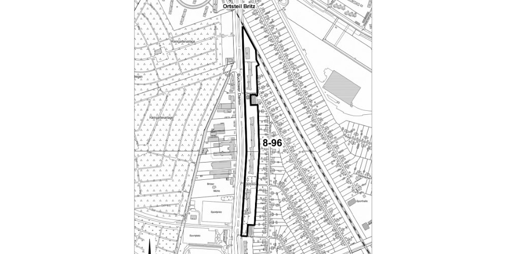 Karte auf der der betroffenen Bereich markiert ist