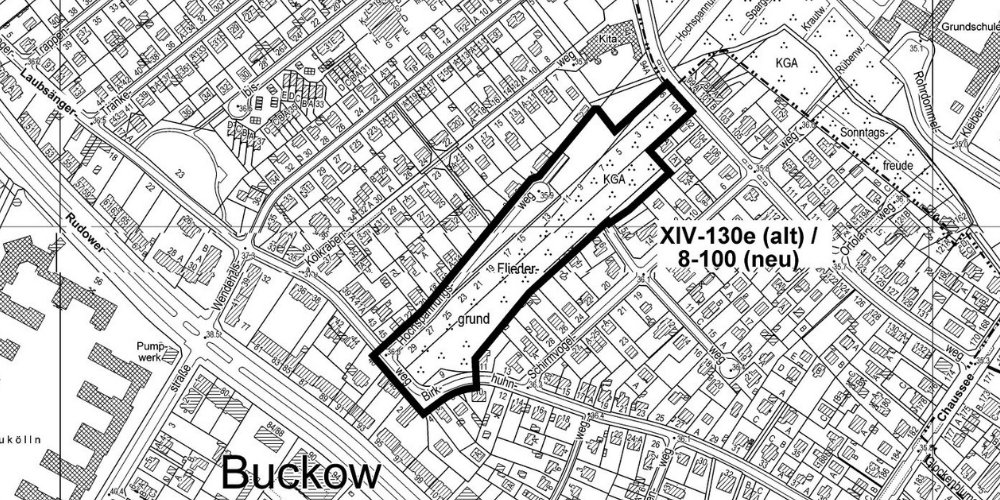 Karte auf der der betroffenen Bereich markiert ist