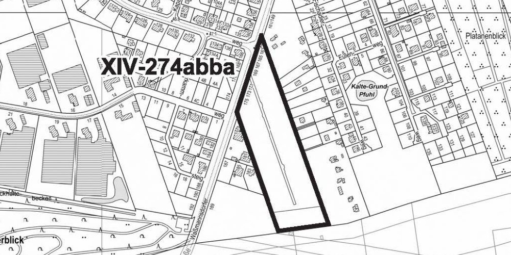 Karte auf der der betroffenen Bereich markiert ist