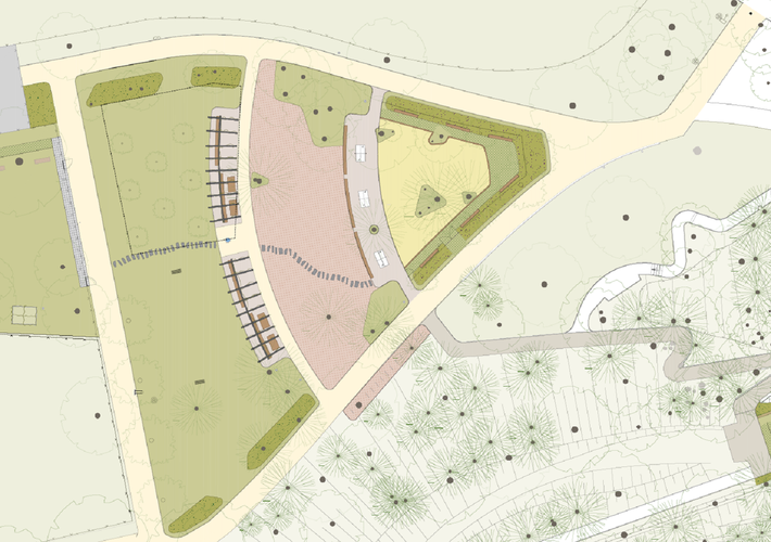 Plan des Spielplatzumbaus