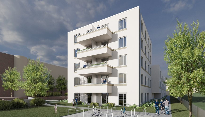 Visualisierung des geplaten Gebäudes