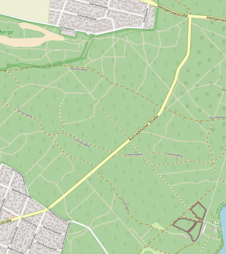 Karteausschnitt Konradshöher Straße