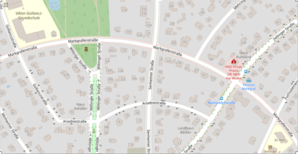 Kartenausschnitt Markgrafenstraße