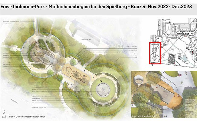 Übersichtsplan der Maßnahmen auf dem Spielberg