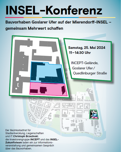 Plakat zur Ankündigung der öffentlichen INSEL-Konferenz am 25. Mai