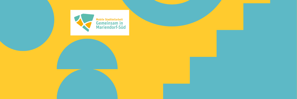 Logo und Projektdesign des Trägers in orange und türkis