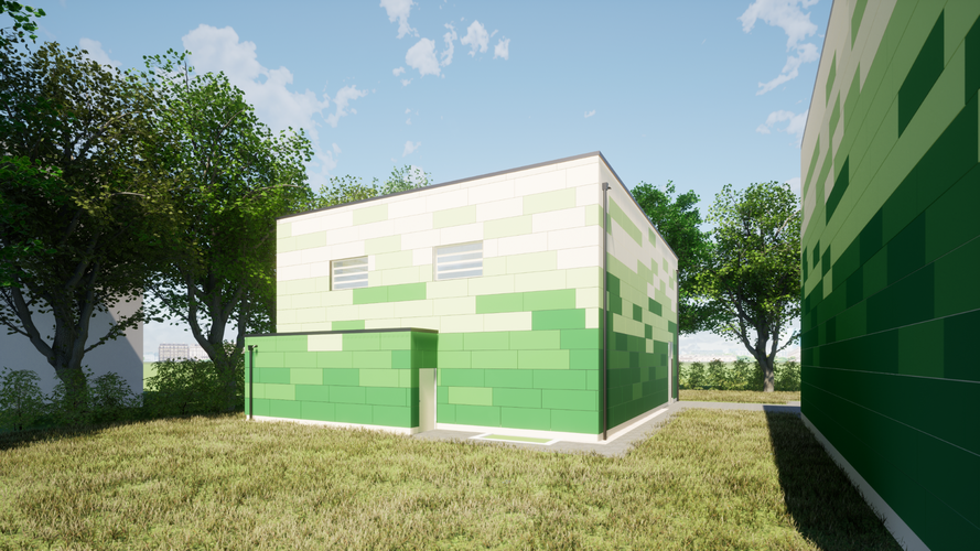 Zeichnung Erweiterungsbau Umspannwerk Tiefwerder