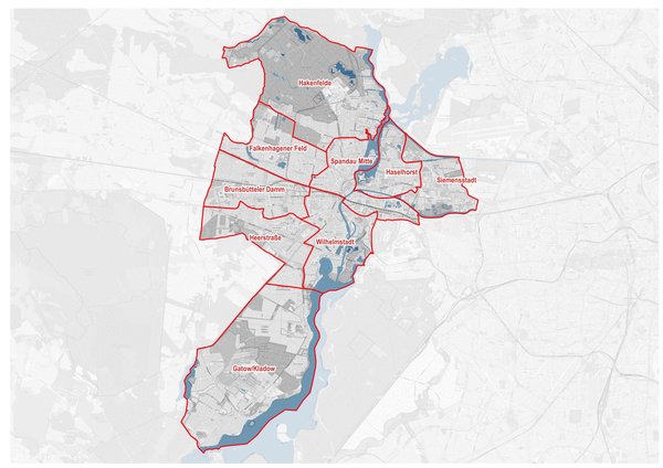 Bezirk Spandau, Planungsräume