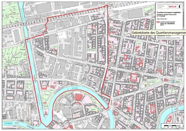 Gebietskarte des Quartiersmanagements