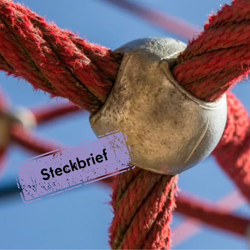 Rote Seile einer Kletterspinne