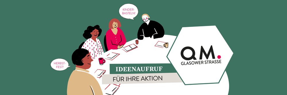 Eine Gruppe Nachbarn sammelt Ideen für Veranstaltungen in der Nachbarschaft.