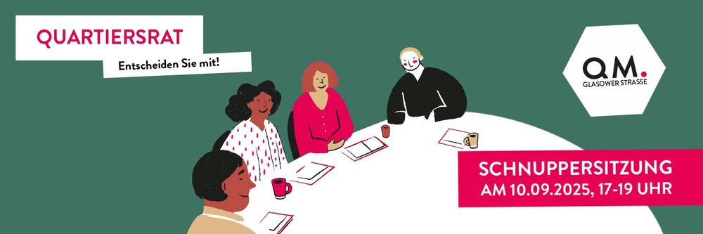 Quartiersrat - Entscheiden Sie mit! Kommen Sie zur Schnuppersitzung am 10.09.25