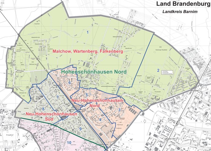 Kartenausschnitt Hohenschönhausen Nord