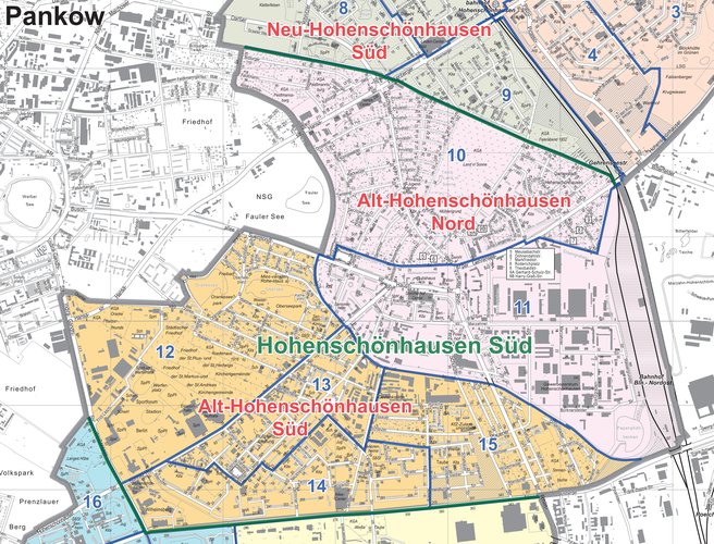 Kartenausschnitt Hohenschönhausen Süd
