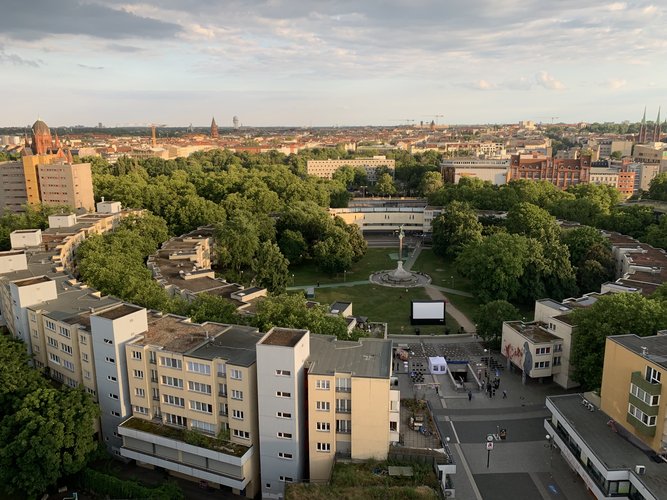 Luftaufnahme Mehringplatz