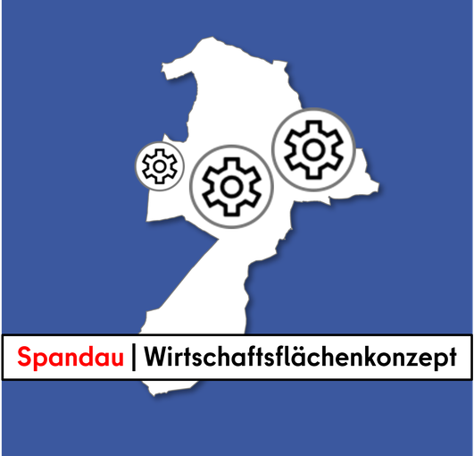 Bezirkskarte auf blauem Hintergrund
