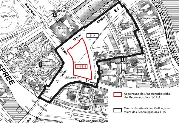 Planzeichnung Geltungsbereich Molkenmarkt 1-14 und 1-14-1