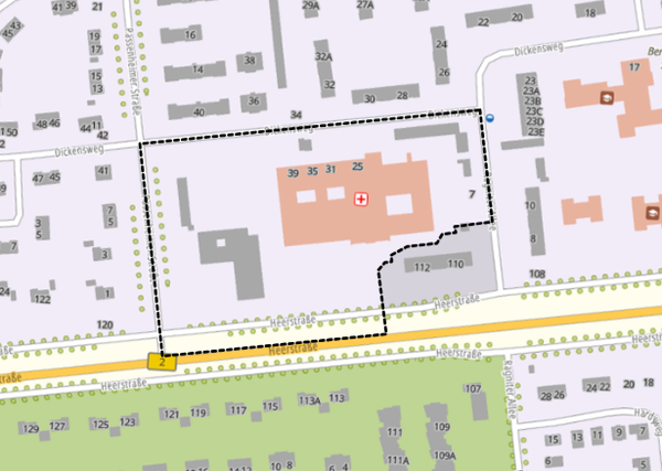 Plangebiet Paulinenkrankenhaus