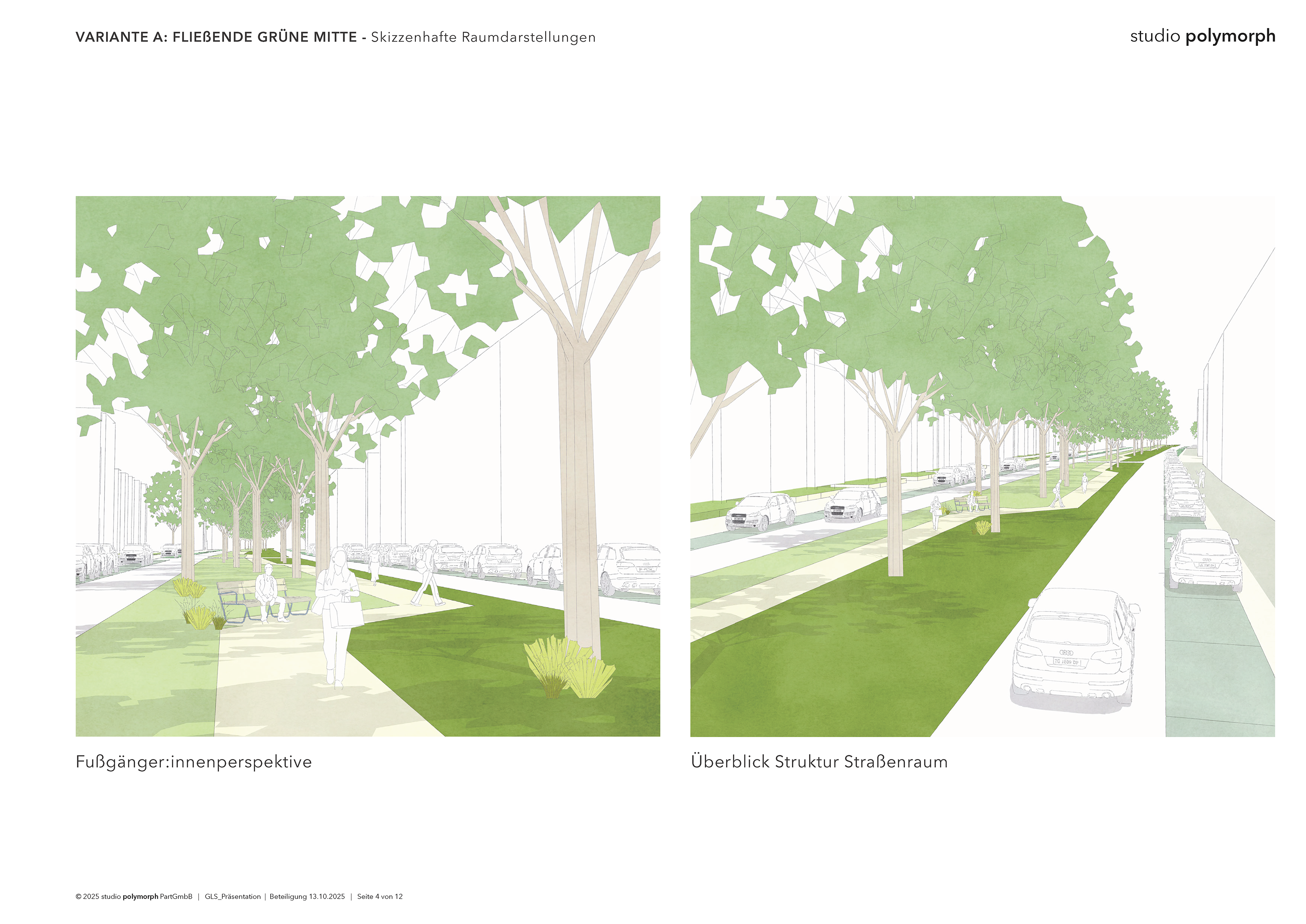 Fußgänger:innenperspektive, Überblick Struktur Straßenraum