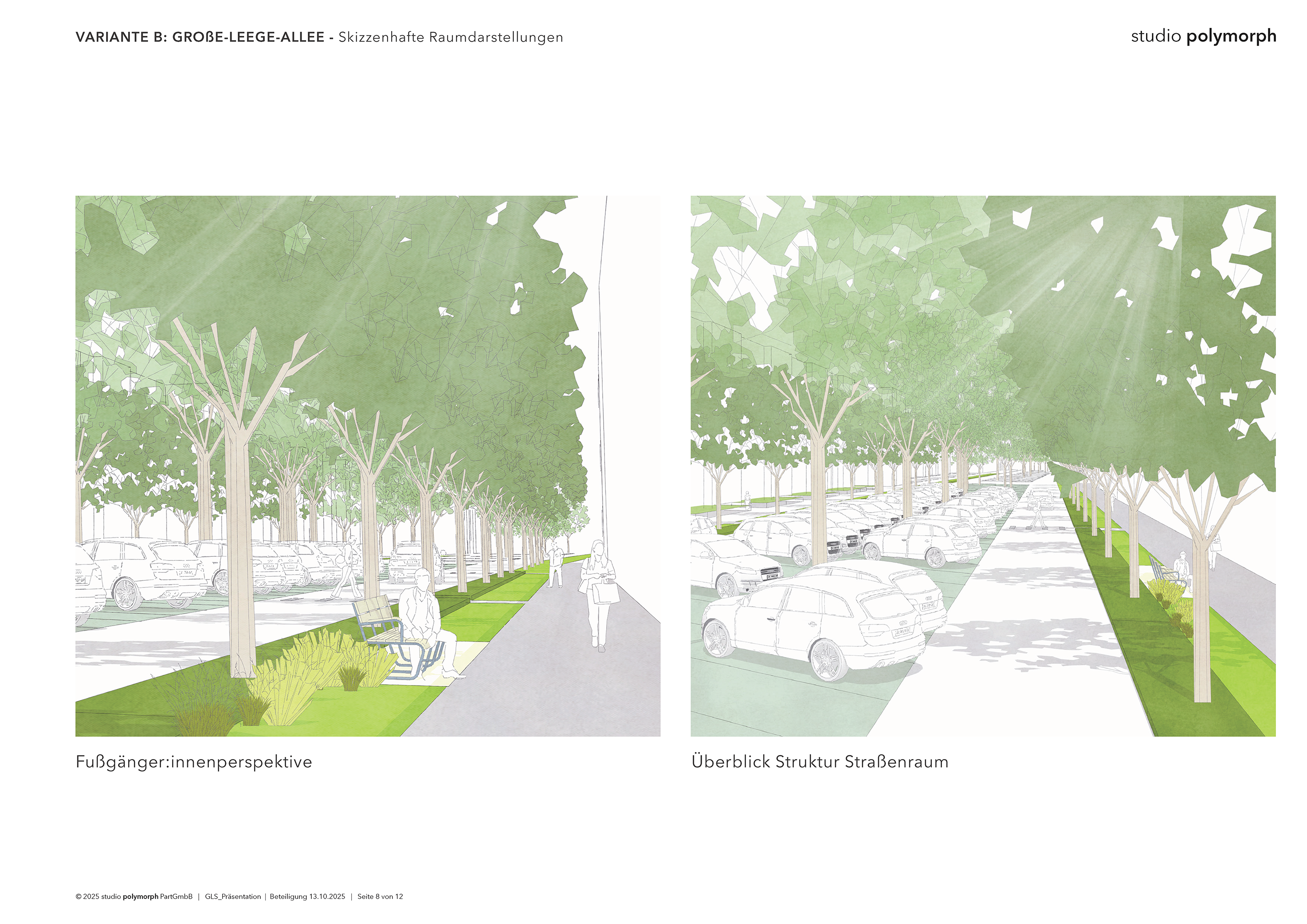 Fußgänger:innenperspektive, Überblick Struktur Straßenraum
