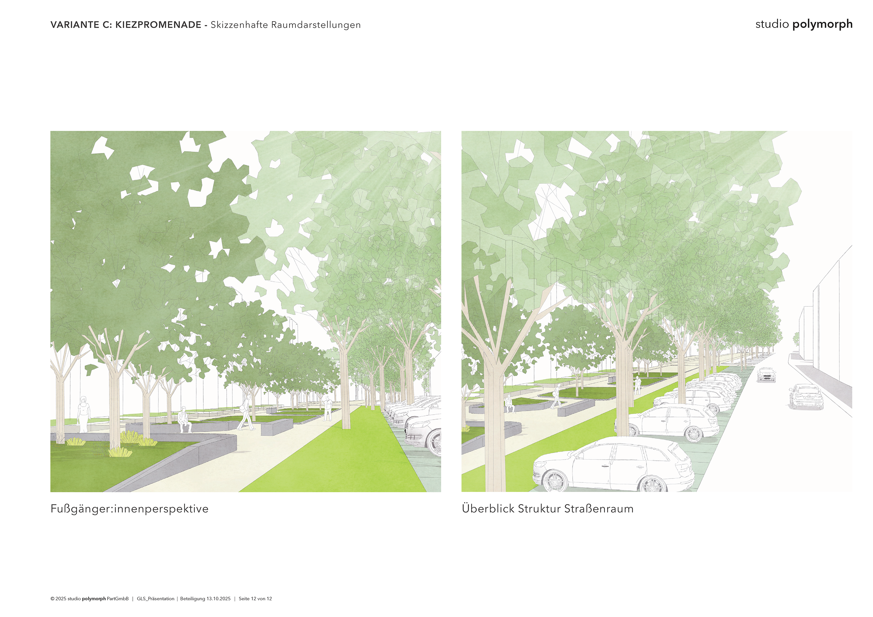 Fußgänger:innenperspektive, Überblick Struktur Straßenraum
