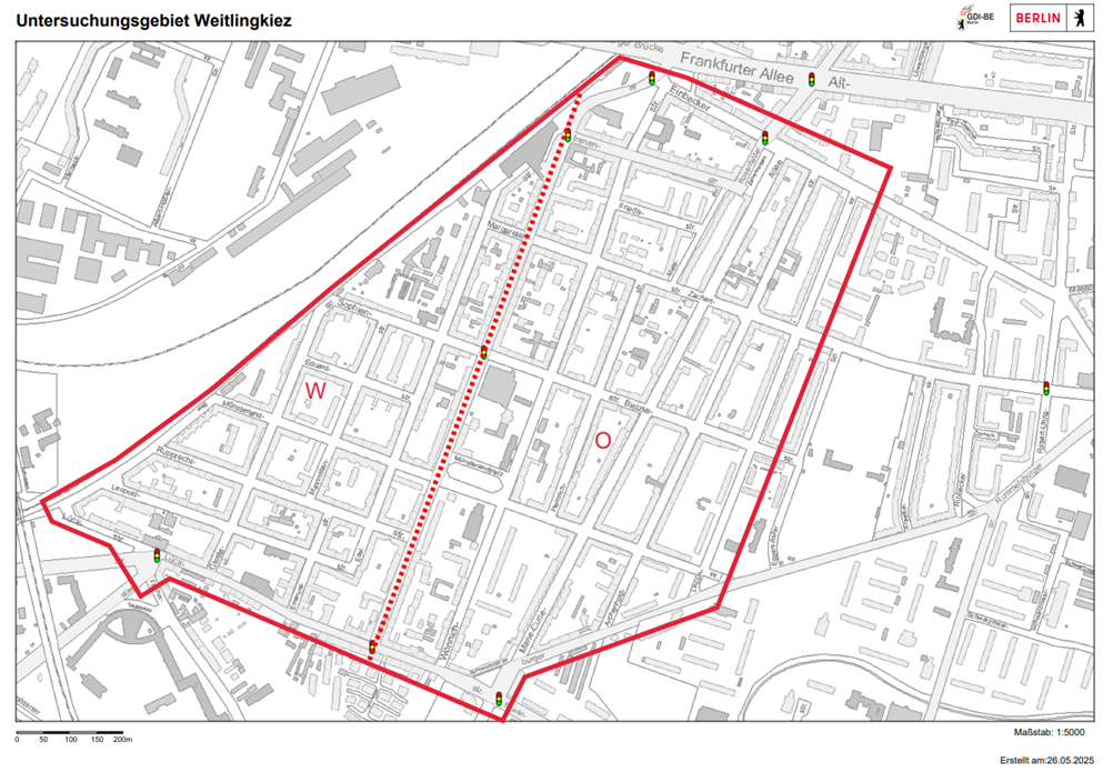 Untersuchungsgebiet Weitlingkiez