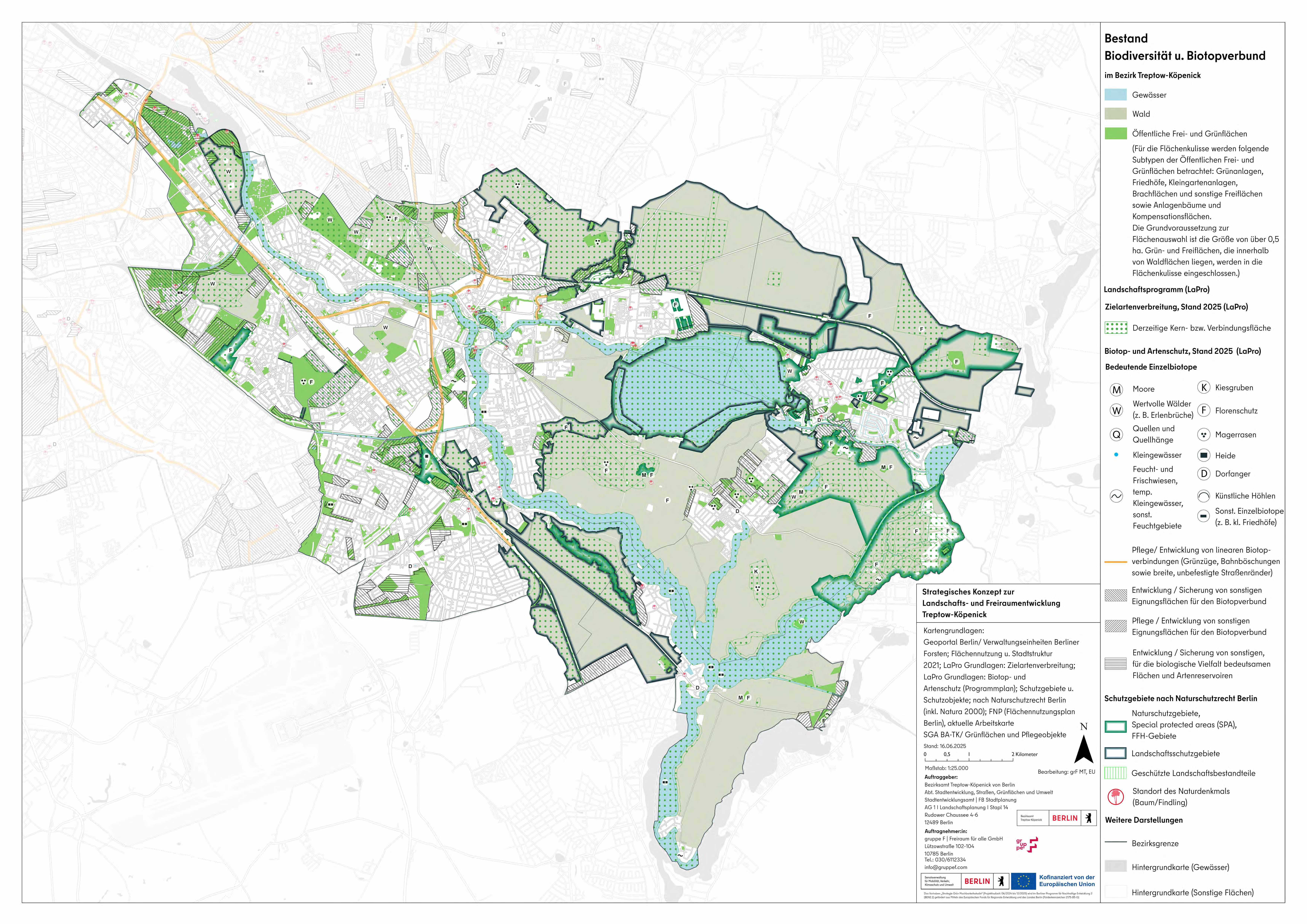 Bestandskarte der Biodiversität und des Biotopverbunds Treptow-Köpenick