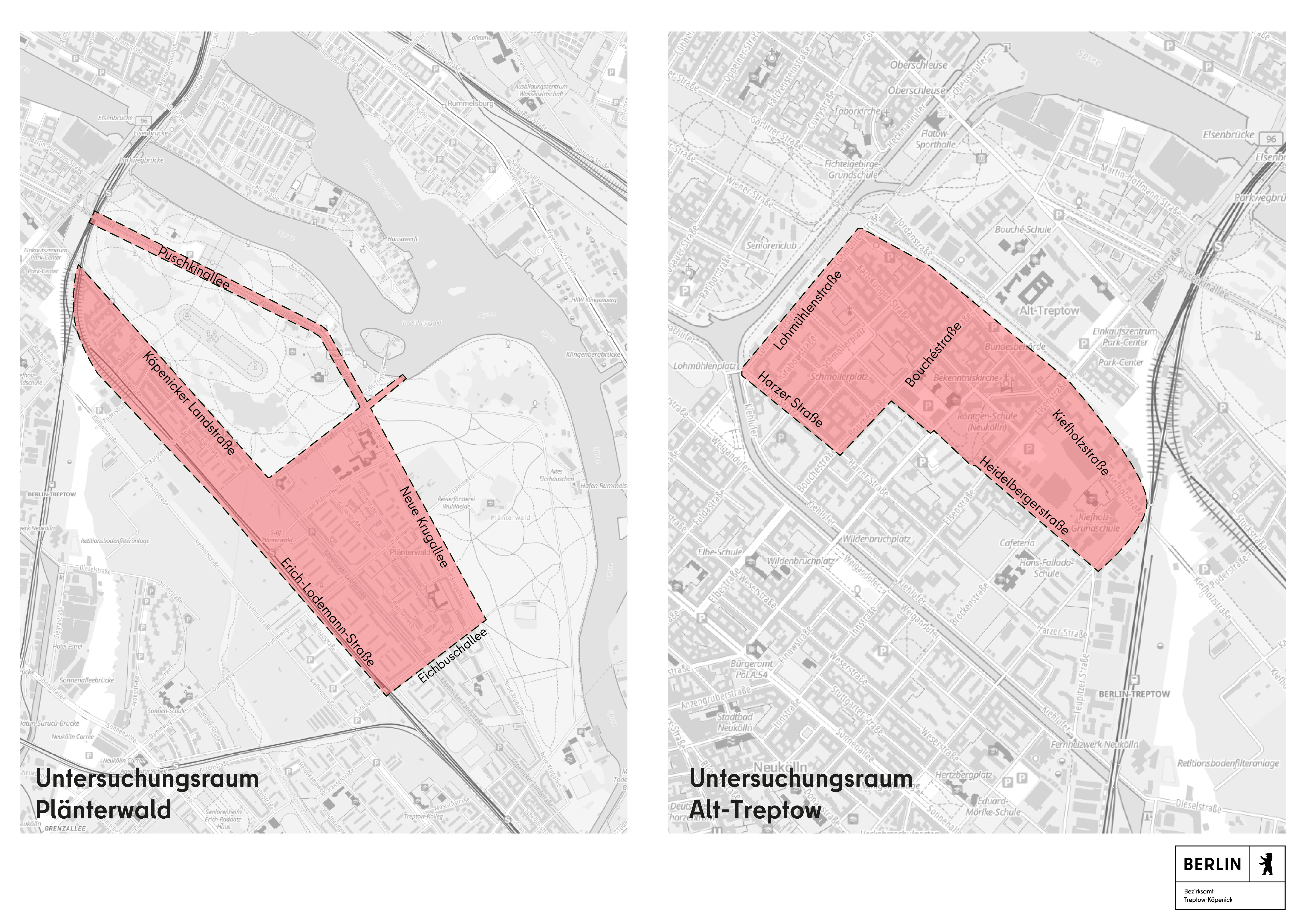 Übersicht der Untersuchungsräume