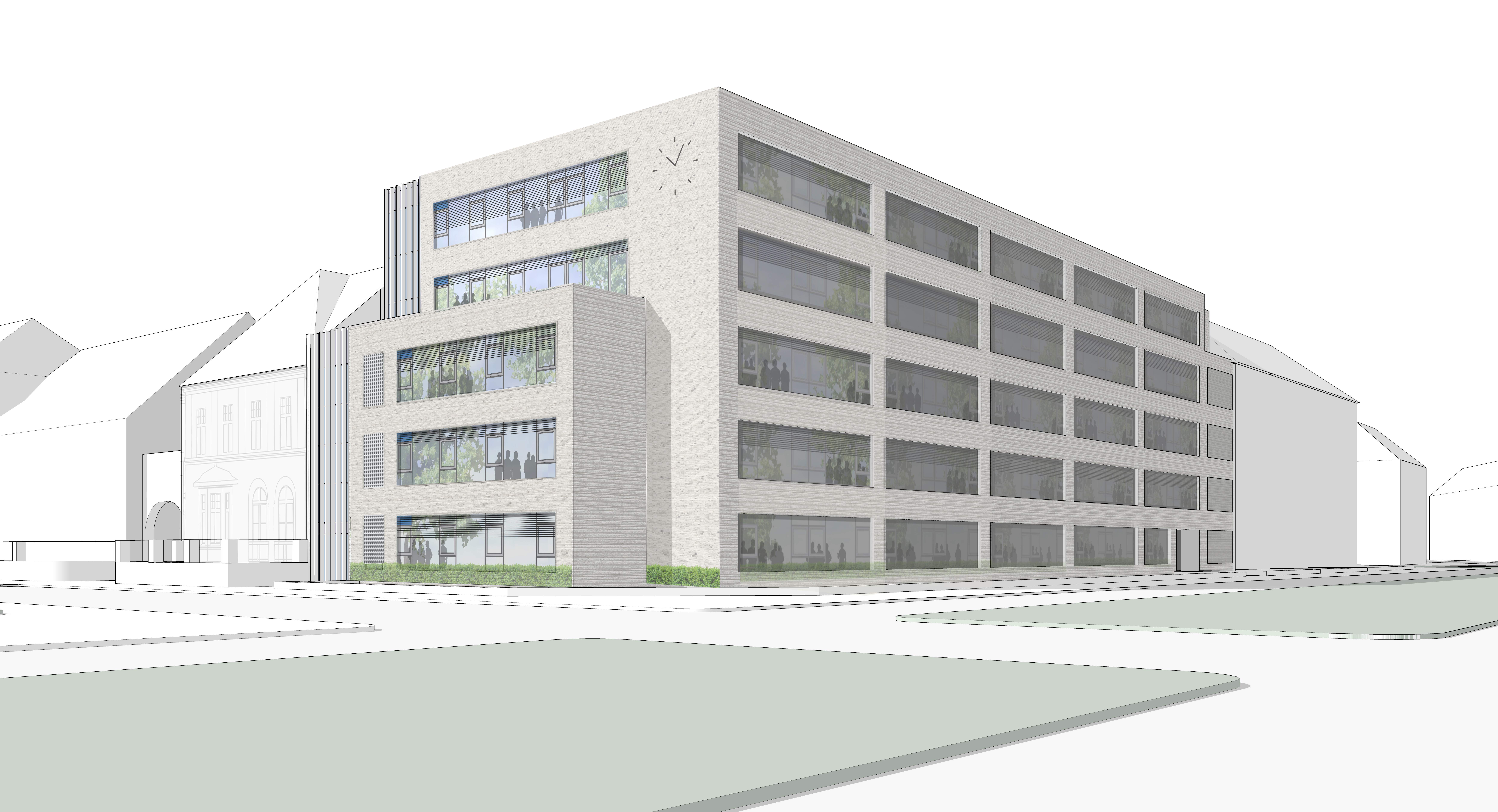 Ansicht von geplanten Erweiterungsbau