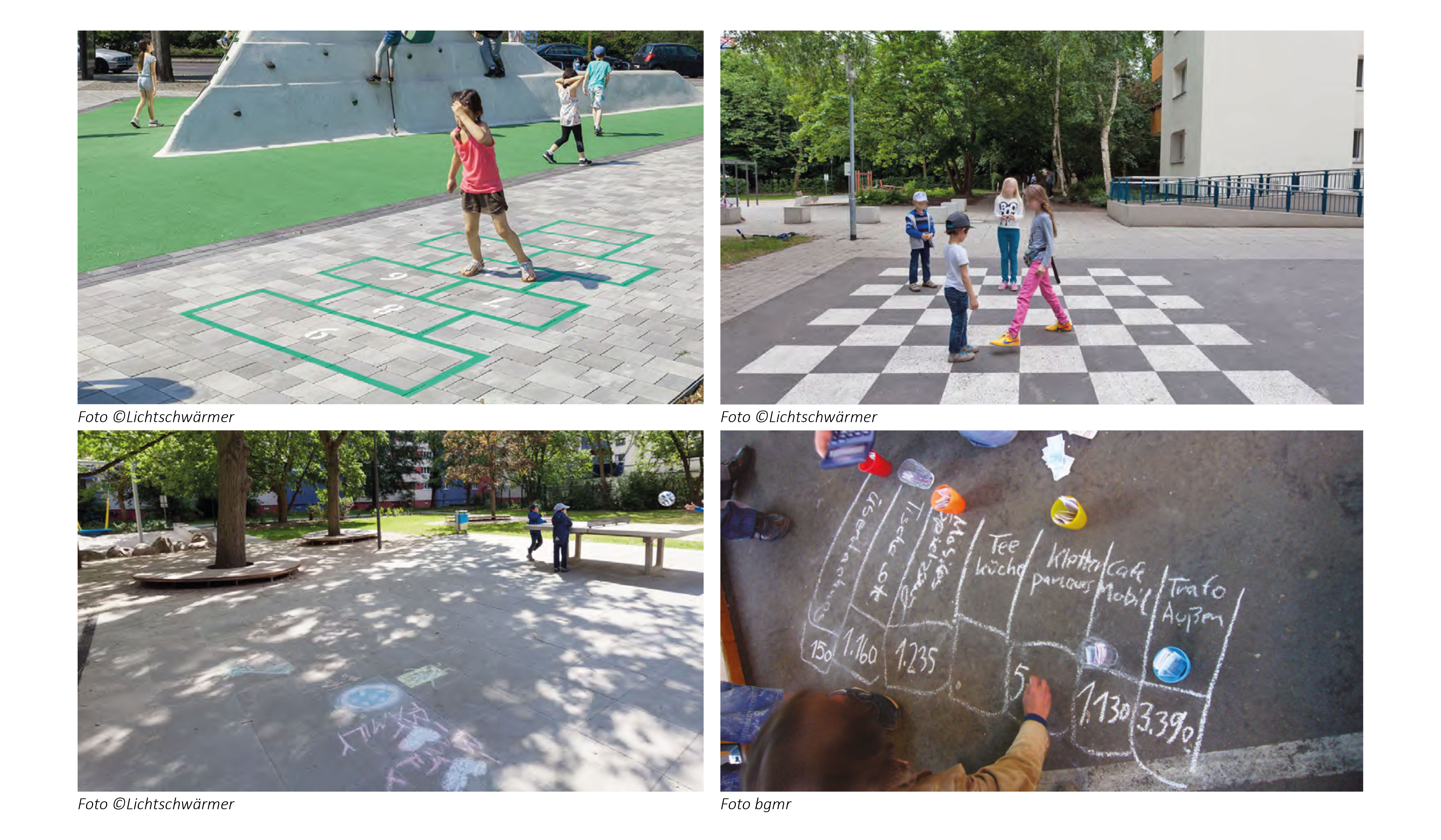 Variante 1: Bewegungsangebote durch Bodenmarkierungen