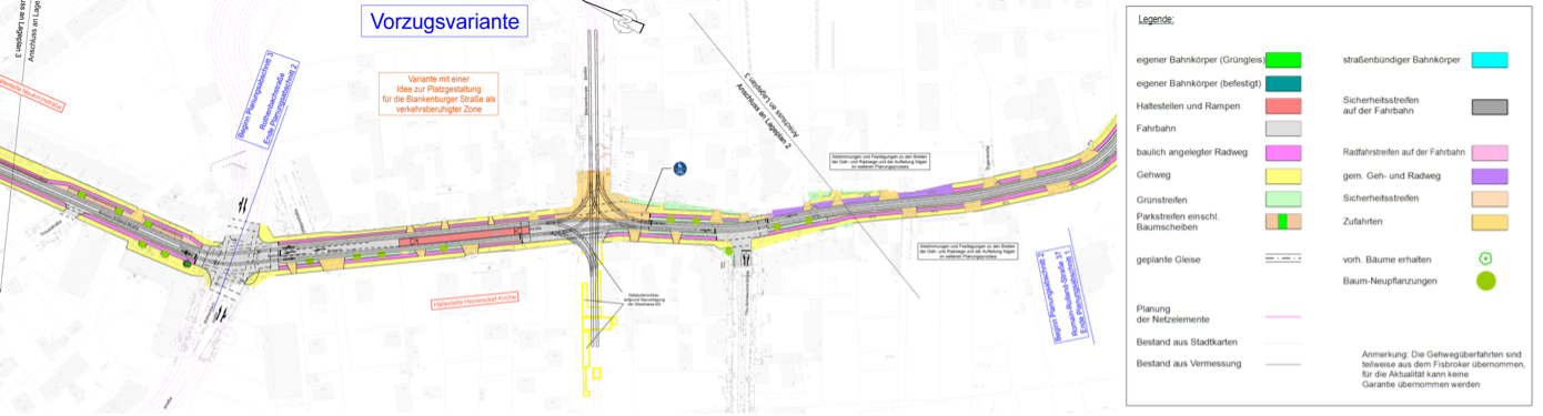 Lageplan Abschnitt 2 von Ortseingang Heinersdorf (Höhe Romain-Rolland-Straße 37) bis zum Knoten Rothenbachstraße