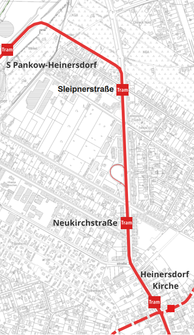 Übersicht Abschnitt 3: Nördliche Romain-Rolland-Straße bis Pankower Tor