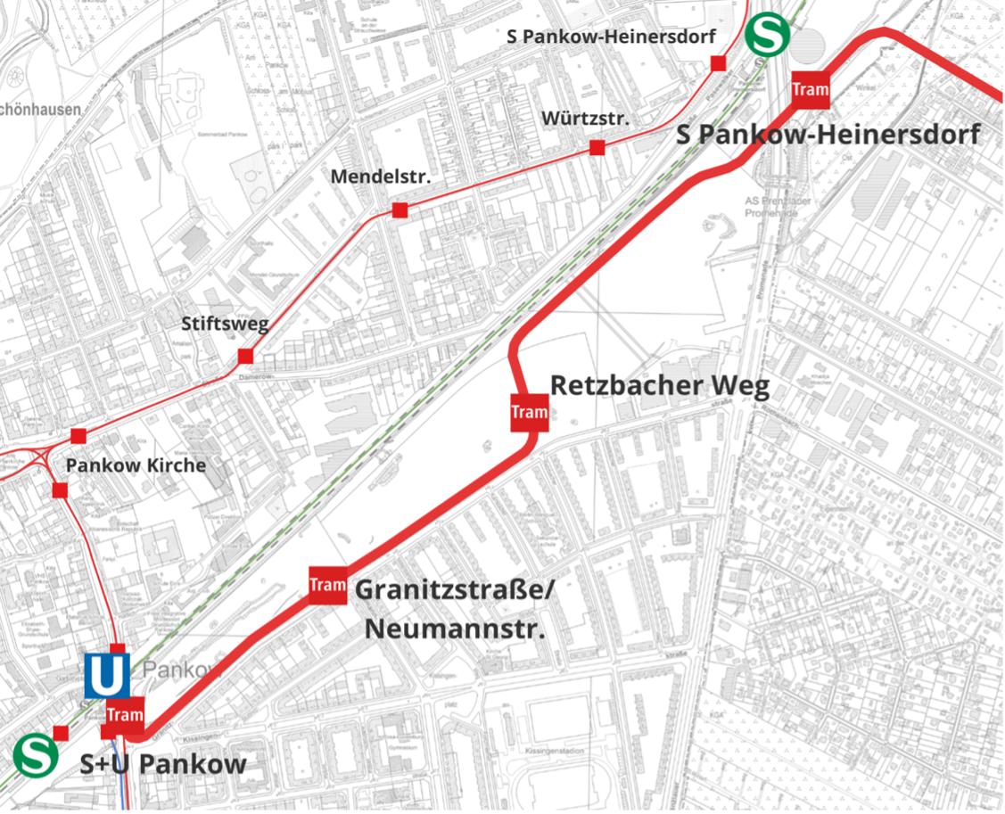 Übersicht Abschnitt 4: Pankower Tor 