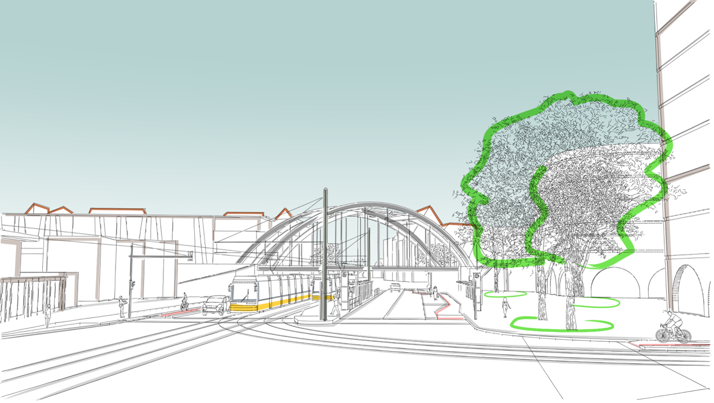 So könnte es aussehen: Kreuzung Granitzstraße und Berliner Straße mit anschließendem Pankower Tor 