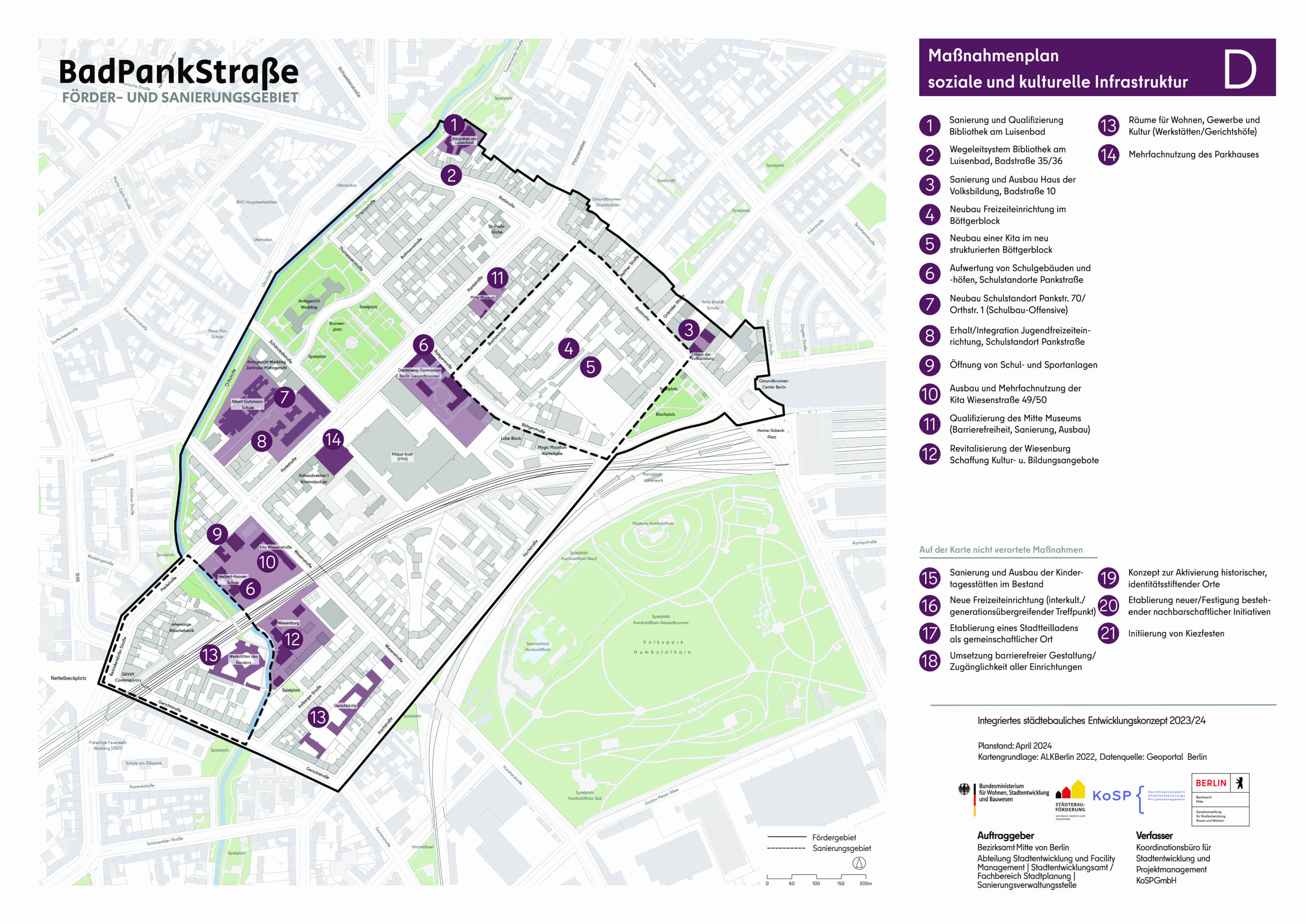 Maßnahmenplan - Soziale und kulturelle Infrastruktur