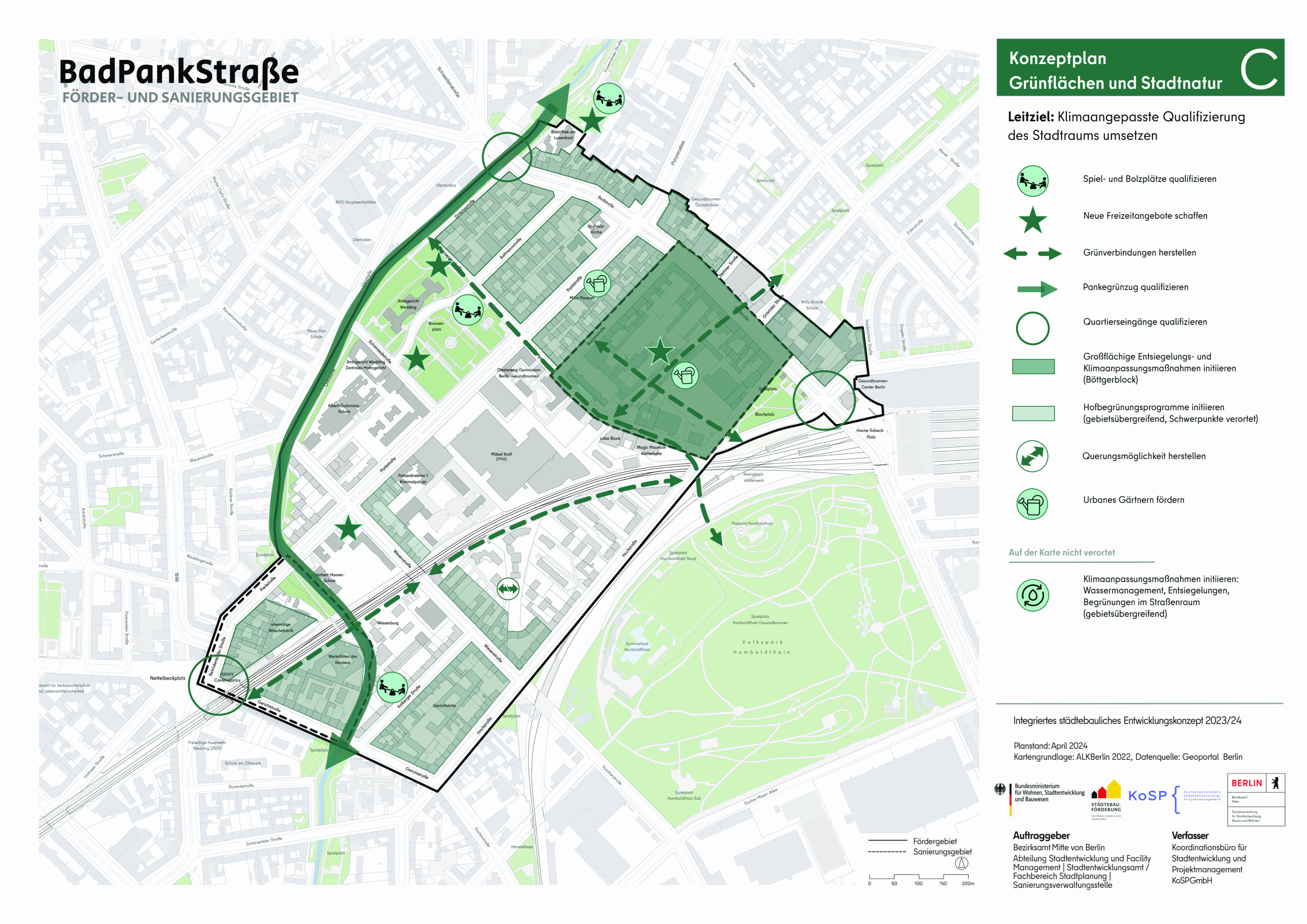 Konzeptplan - Grünflächen und Stadtnatur