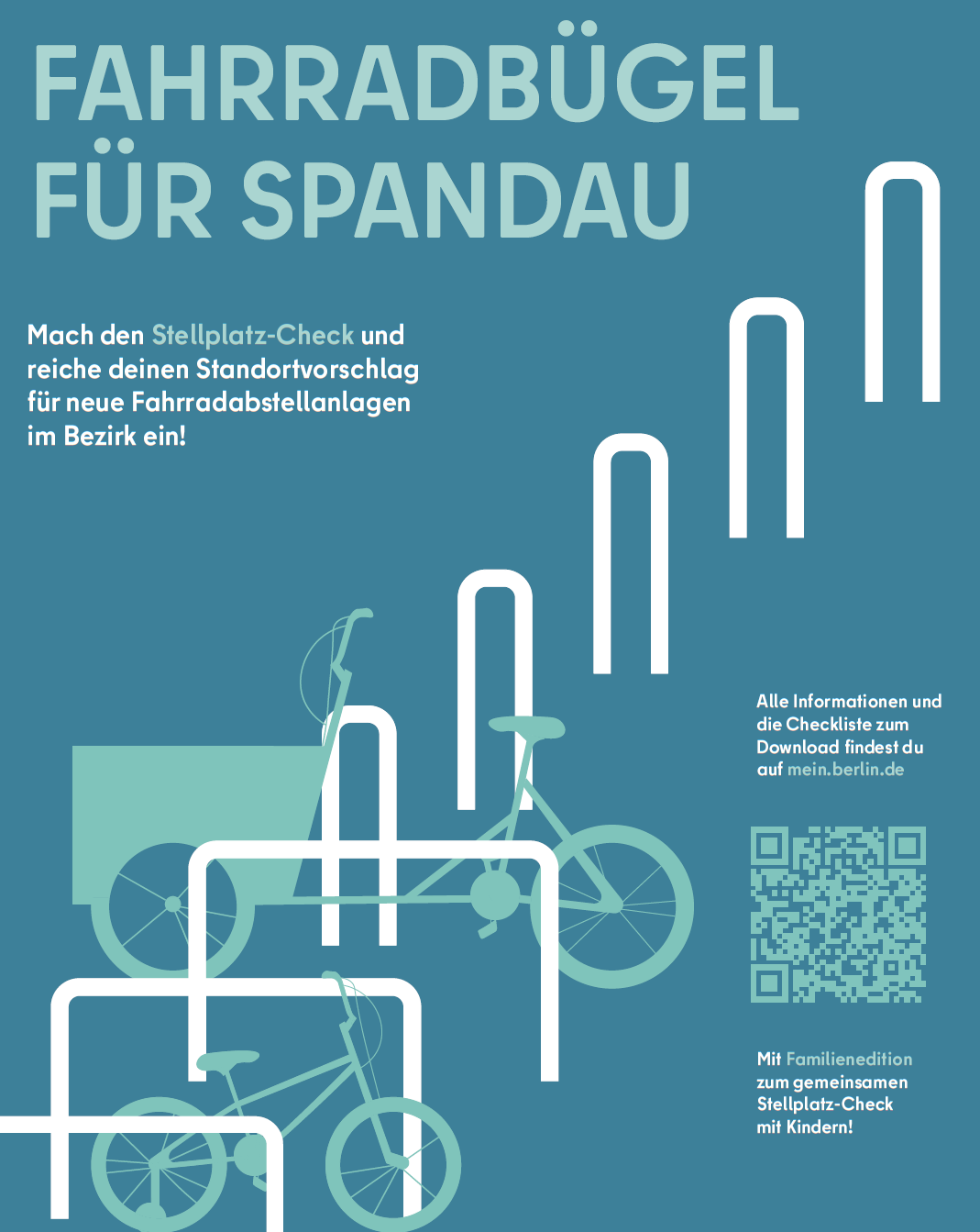 Plakat Fahrradbügel für Spandau