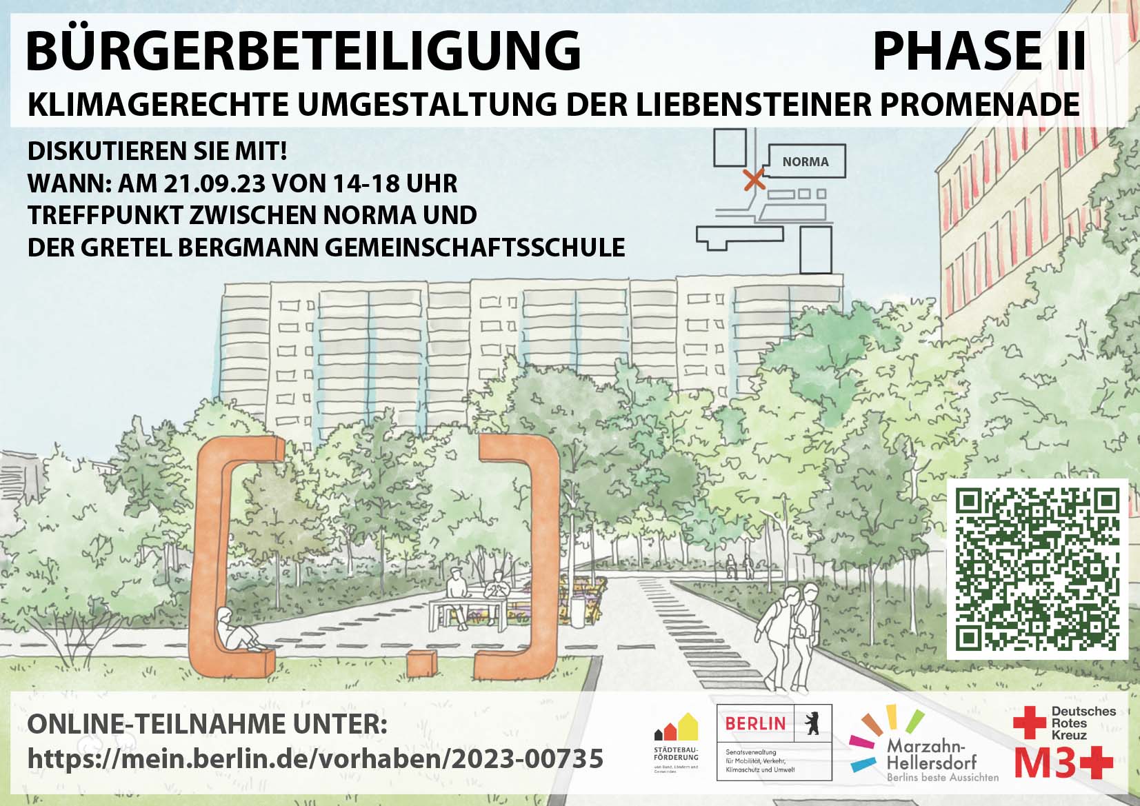 Ankündigungsflyer Vor-Ort-Termin 21.09.23