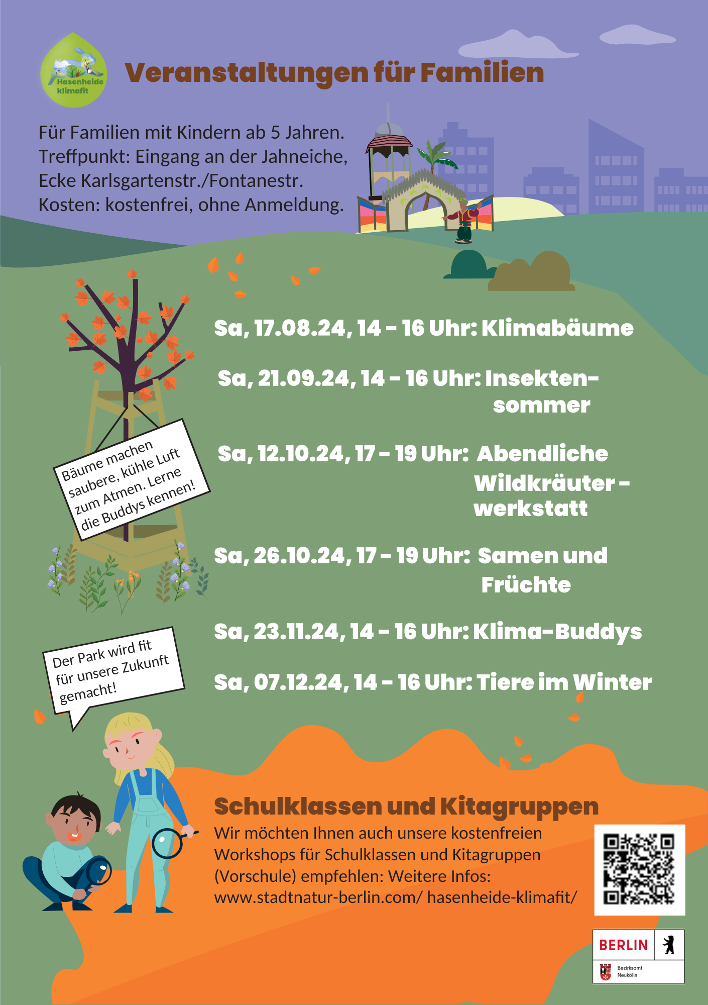 Flyer mit Veranstaltungstermin für Familien