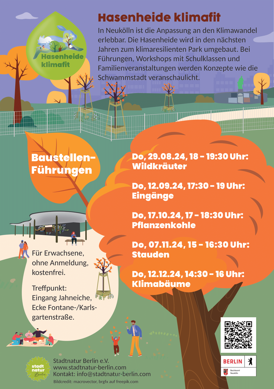 Flyer mit Veranstaltungsterminen für Erwachsene