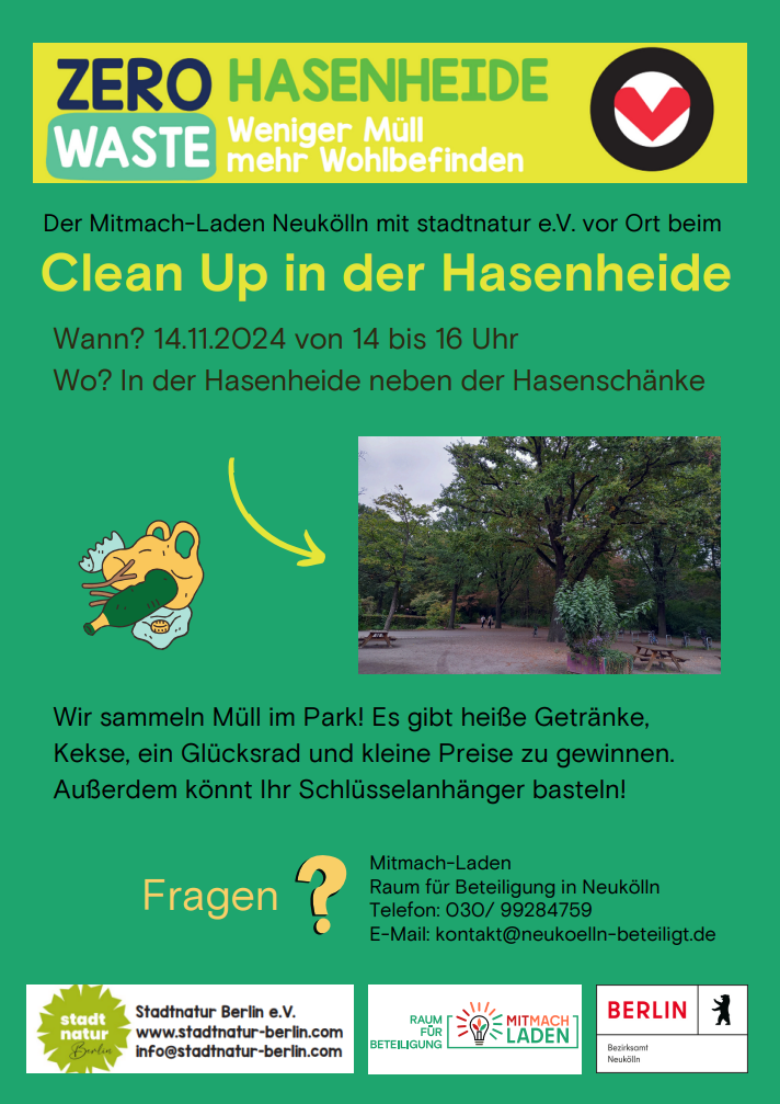 Plakat zur Clean-Up Aktion