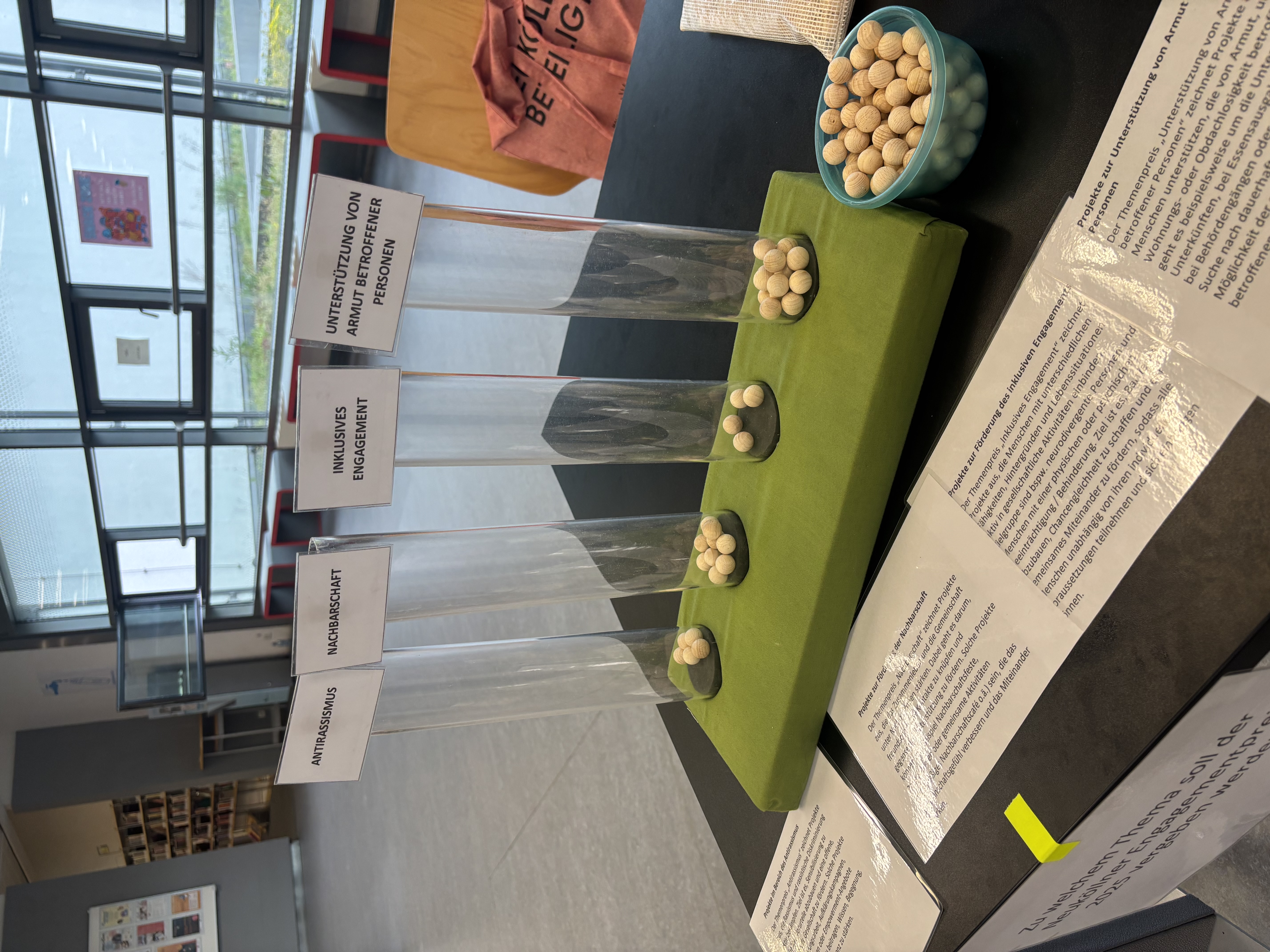 Foto von der Säulenabstimmung